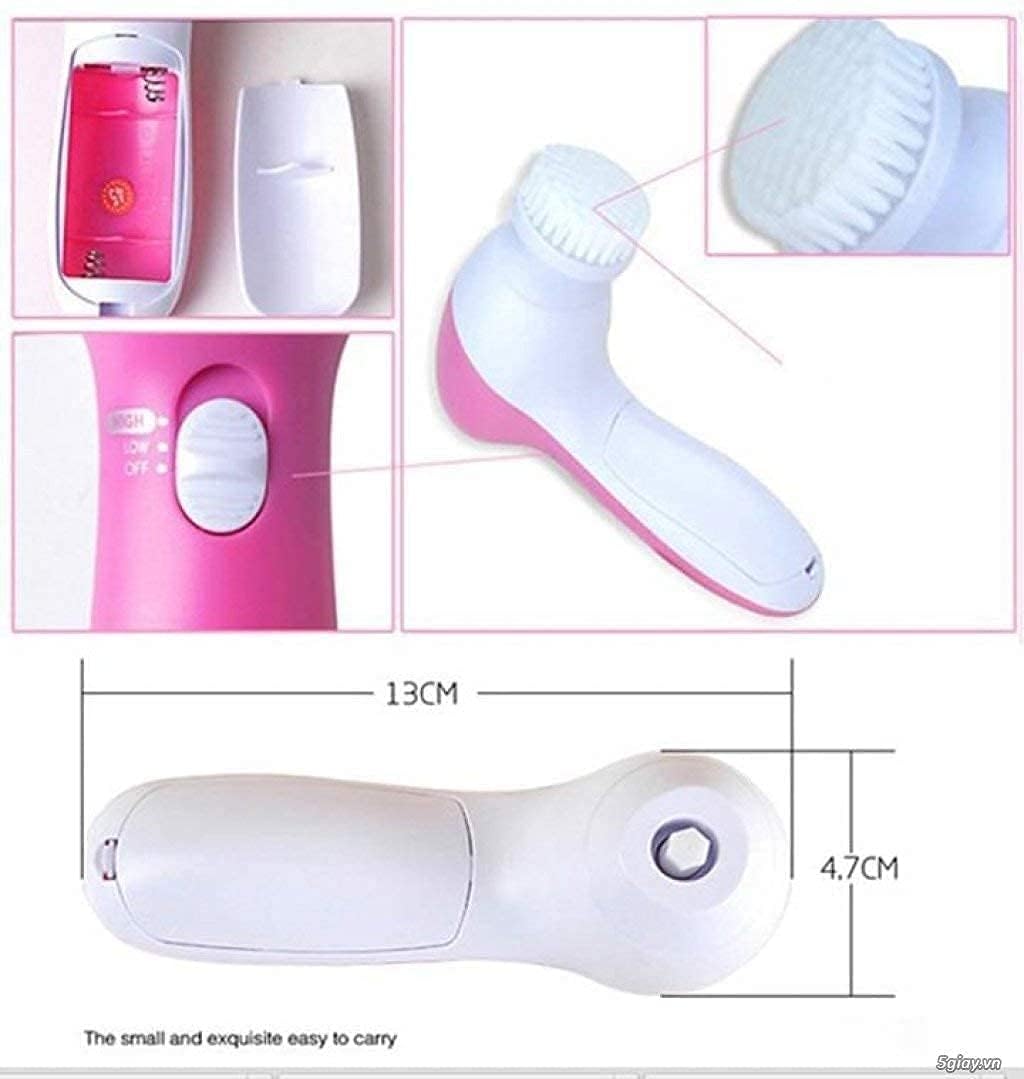 5 in 1 Portable Electric Facial Cleaner Battery Powered Multifunction Massager,