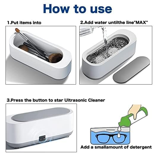 Mini Ultrasonic Powder Puff And Makeup Brush Cleaner Machine